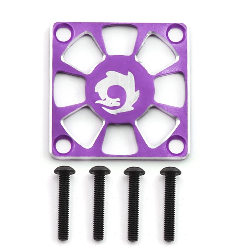 Aluminum Alloy Cooling Fan Cover 30X30mm for RC Motor ESC Electric Regulating Fan Protection Cover, Purple