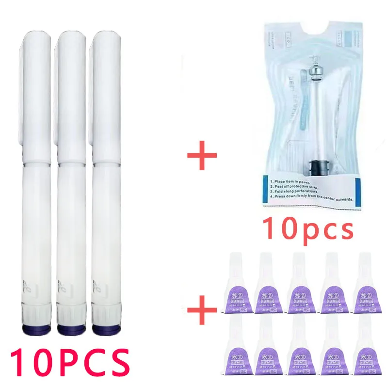 10Pcs Disposable Injection Pen Set Portable Insulin & Growth Hormone Injection Aid (No Medication Included) image 3