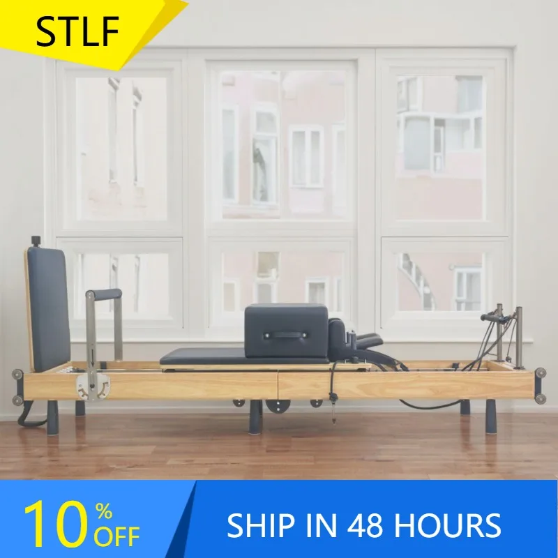 

YTYIN Foldable Oak Maple Wood Pilates Reformer Portable Equipment Reformer Machine Folding Reformer For Gym Home