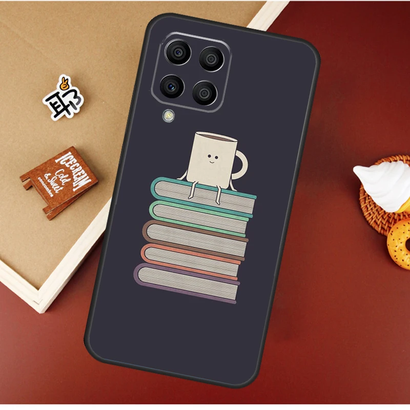  Read Books illustration For Samsung Galaxy M53 M33 M13 M14 M34 M54 M12 M32 M52 M20 M15 M55 M31s M30s M21 M51 Case