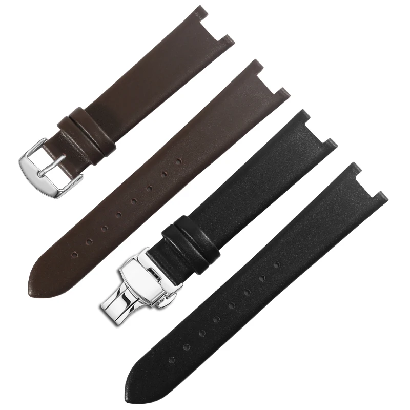 Genuine Leather Watch Strap Substitute VERSUS Series VSP490118/VSPCD2217 Women\'s Concave Interface Cowhide Watchband 16-10mm