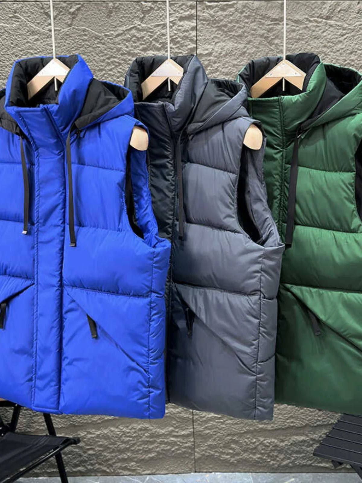 

Sli Thiened Casual Vest for Couples Warmth Youthful Polyester Blend Fiber Busin Casual Zipper Closure Color