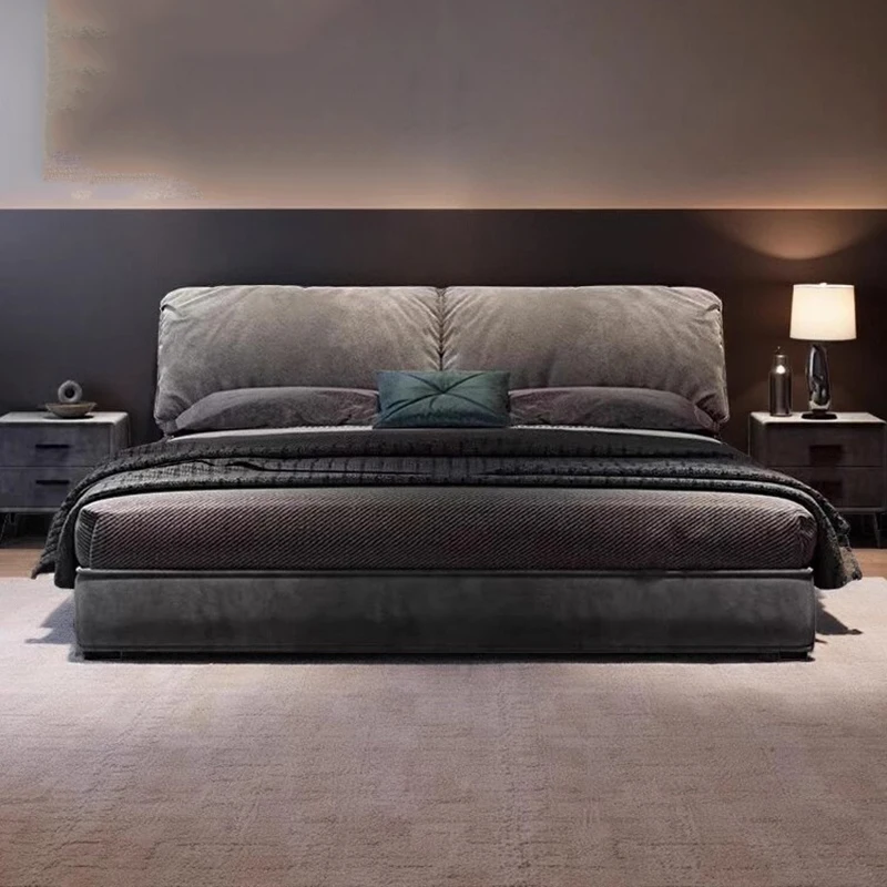 

European Design Bed Design Simple Luxury Safe Queen Bed Leather Space Saving Multifunctional Letto Matrimoniale Home Furniture