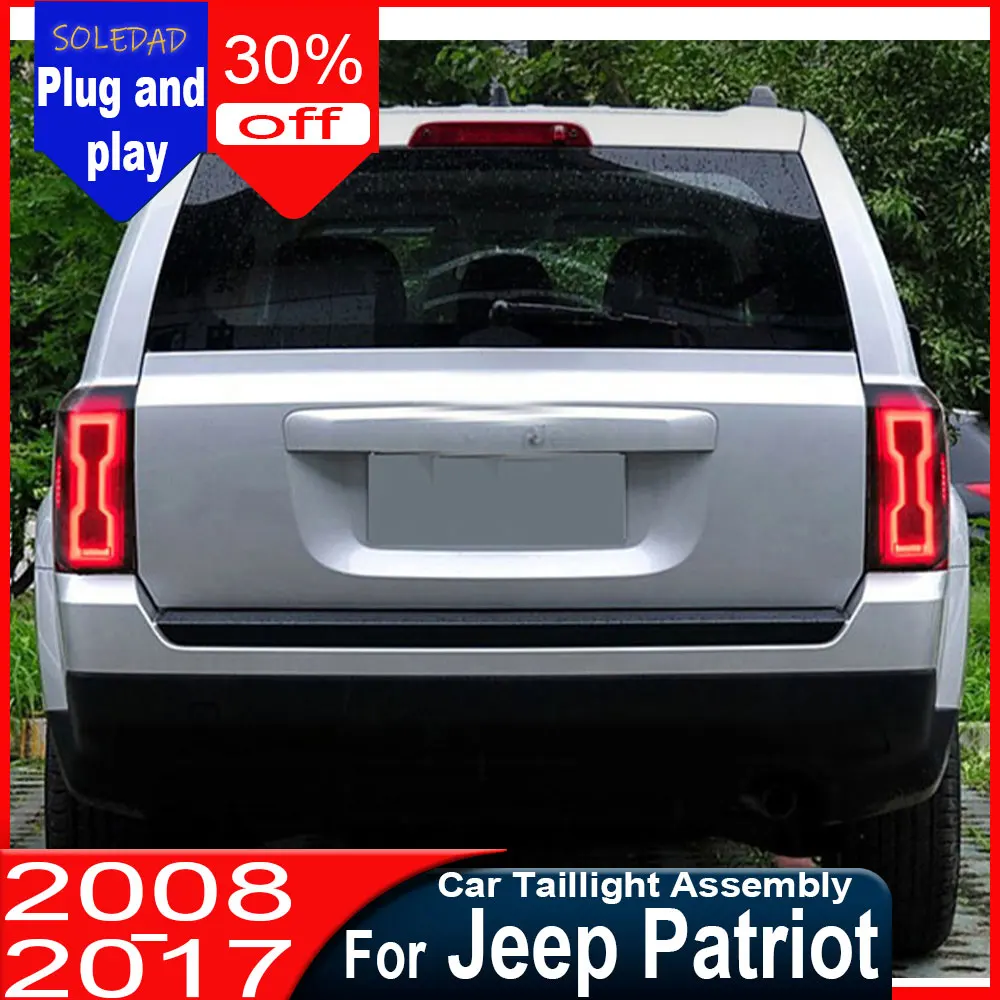 2pcs Car Taillights for JEEP Patriot 2007 2008 2009 2010-2017 Tail Light 12V DRL with Turn Signal Brake Reverse Fog Lamp