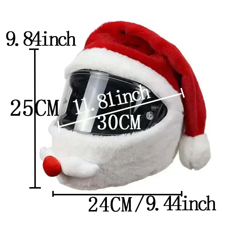 Santa Cycling Helmet Christmas Motorcycle Helmet Cover Full Face Safe Hat Santa Claus Racing Cap Merry Christmas Decoration Gift