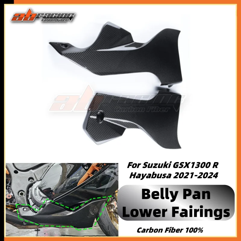 

Motorcycle Belly Pan Lower Fairings Trim Fashion Cowling For Suzuki GSX1300 R Hayabusa 2021-2024 Full Carbon Fiber 100%