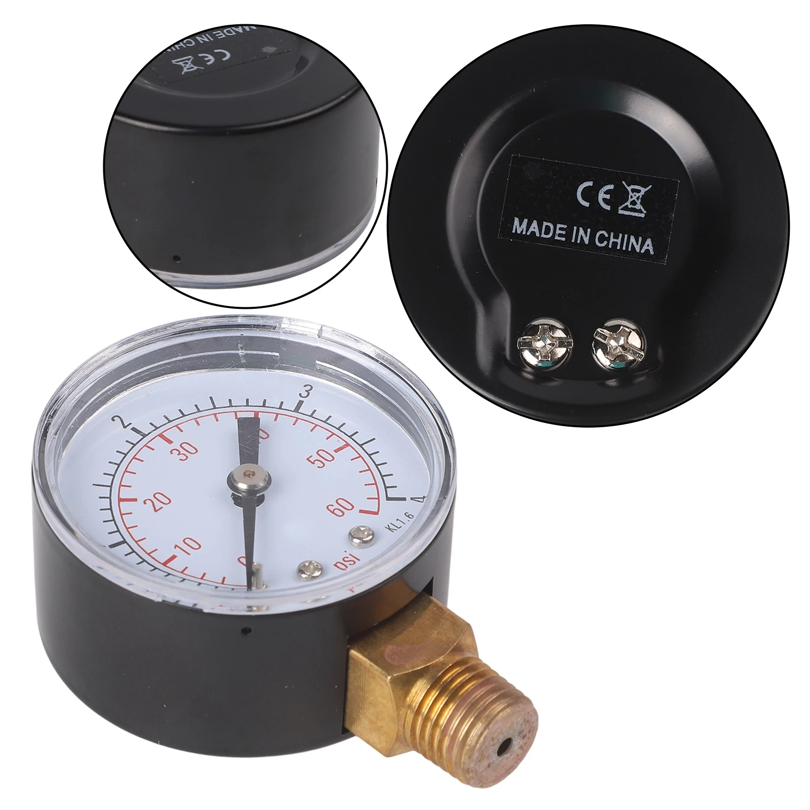 5*7*2.8cm Size Brass Pressure Gauge Versatile Compatibility Easy Readability HVAC Applications For Air Measurement