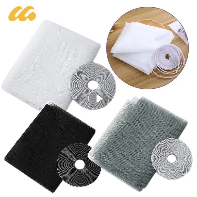 Fly Mosquito Window Net Insect DIY Simple Mesh Window Screen Net Indoor Mesh Bug Mosquito Net Easy To Fit With Tape Home Textile