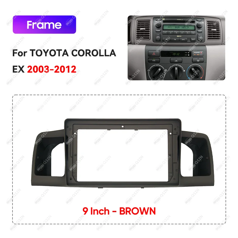 For TOYOTA 2003-2012 COROLLA EX 9INCH Car Radio Android Stereo Audio Screen Multimedia Video Player Navigation Frame