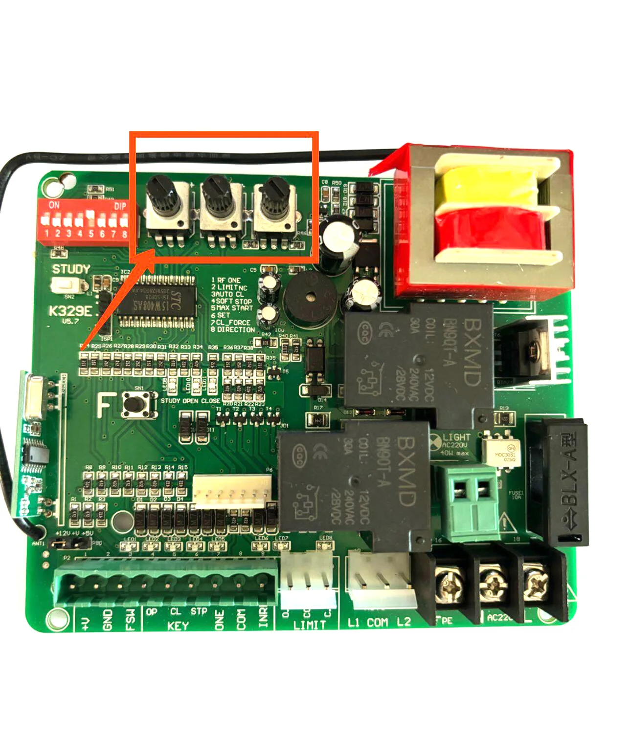 K329E soft start solo finecorsa magnetico nessun apricancello scorrevole scheda di controllo del motore scheda elettronica controller pcb