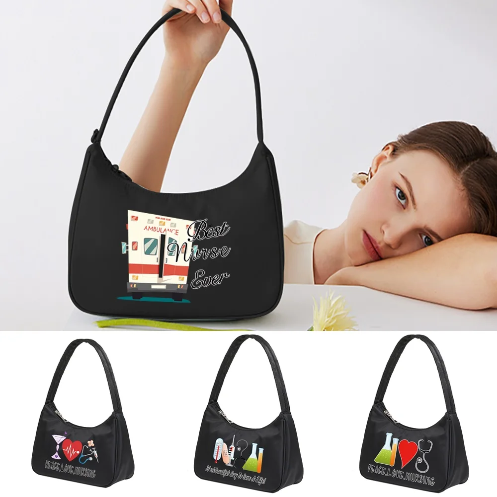 Fashion Underarm Bags Ladies Shoulder Bags 2022New Casual  Handbag Purses Harajuku Shoulder Hobo Bags Organizer Nurse Print