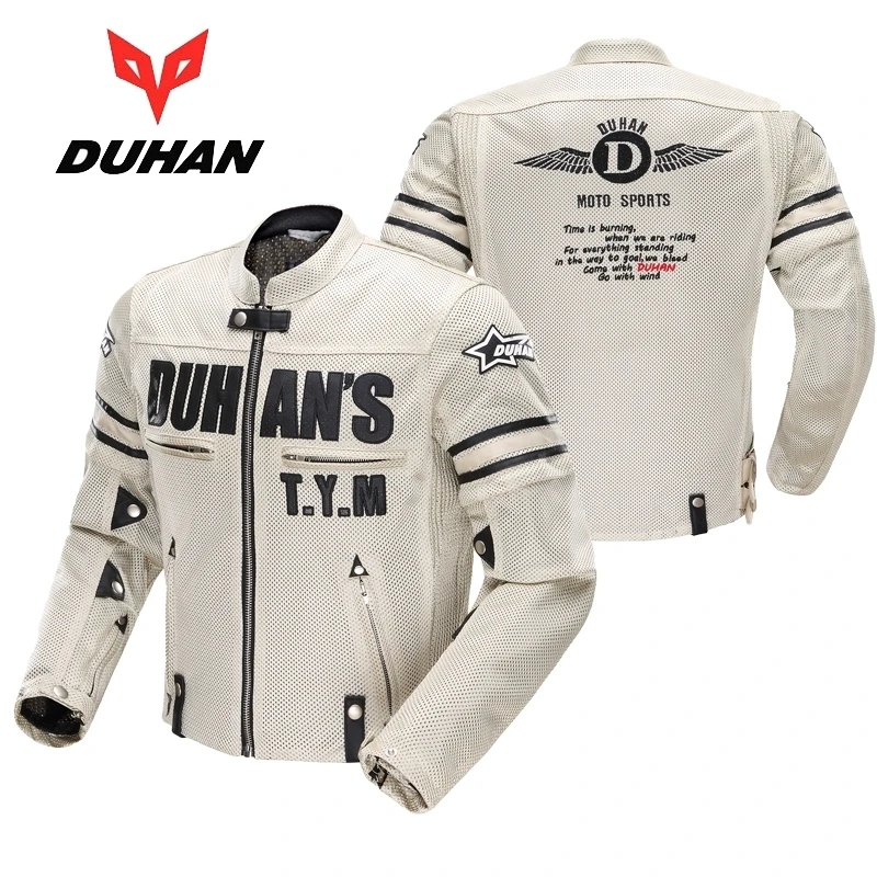 DUHAN kurtka motocyklowa mężczyźni motocykl zbroja Protector DUHAN spodnie Moto kurtka rowerowa Motocross Chaqueta letnie ubrania jeździeckie