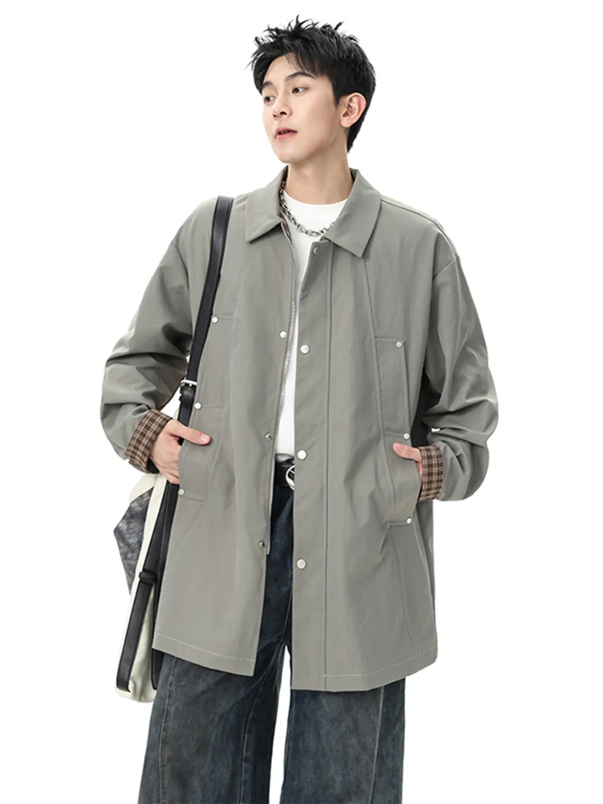 

Мужской джинсовый тренчкот армейского зеленого цвета, средней длины, для активного отдыха, быстросохнущий, однотонный, люксовый, немецкий, нестандартный, бежевый, для приключений в горах, стильный