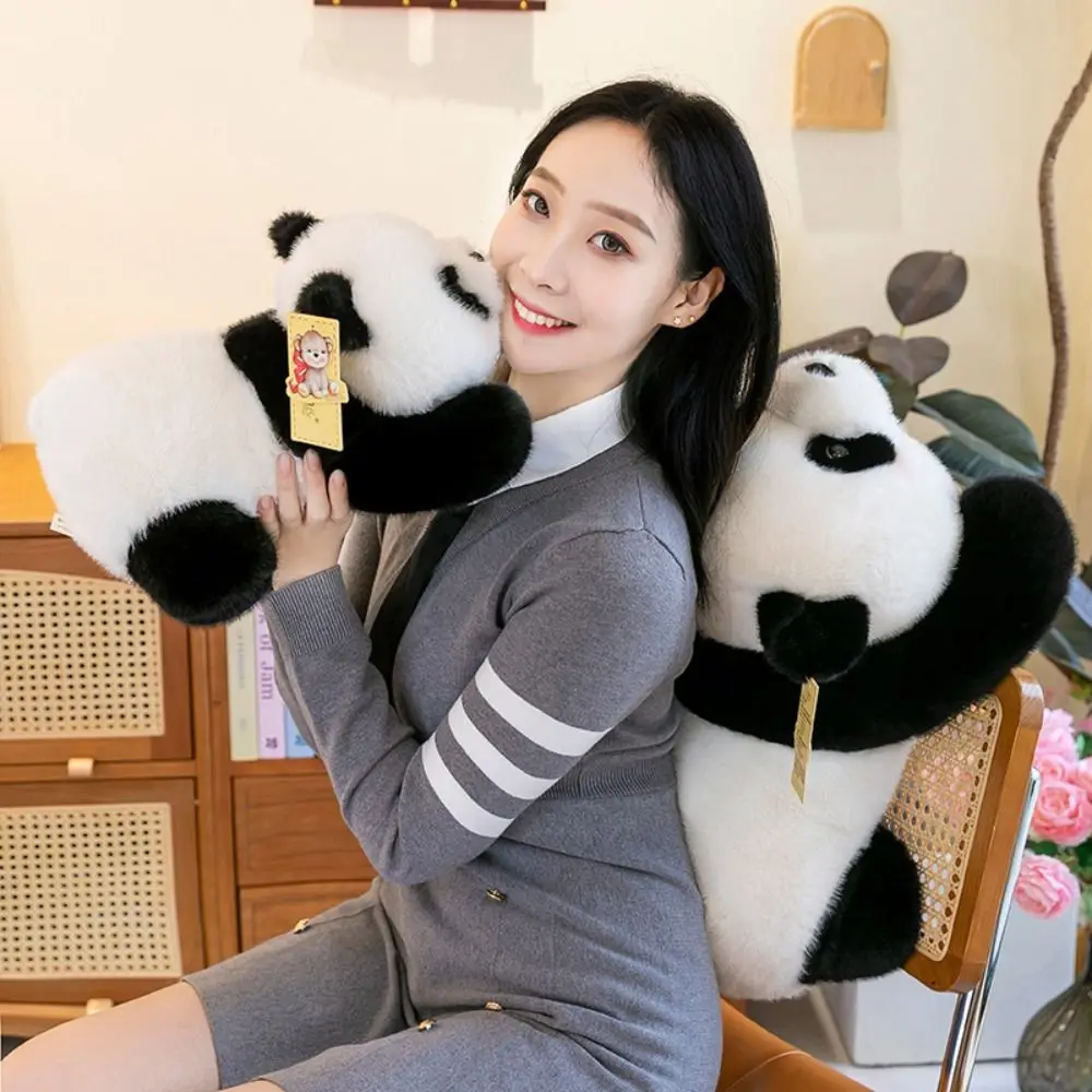 

Кавайная поза для сидения, игрушки в виде панды, поза с привидениями, мультяшная панда, мягкая кукла, пушистая милая мягкая кукла-панда, подарок