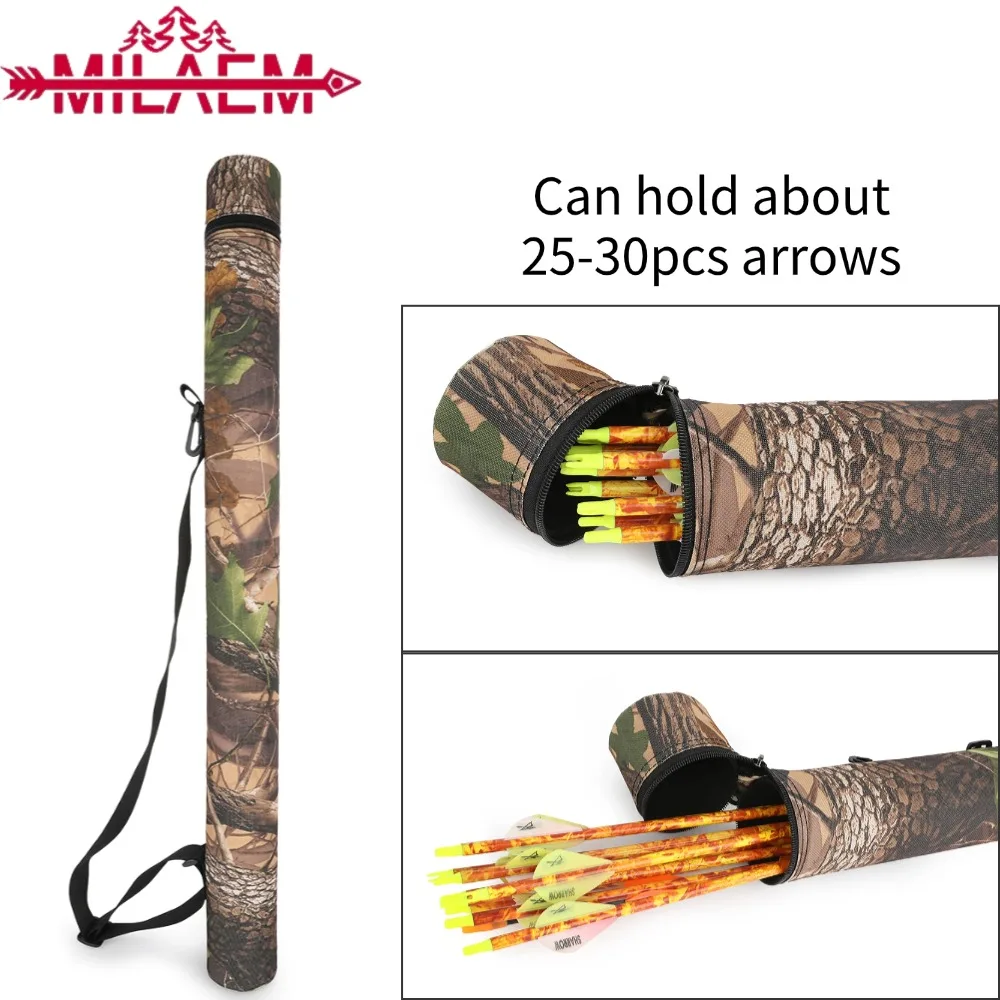 

PVC Tube Archery Arrows Quiver Holder Adjustable Arrow Bag High Capacity Arrow Storage Pouch for Bow Hunting Target Practicing