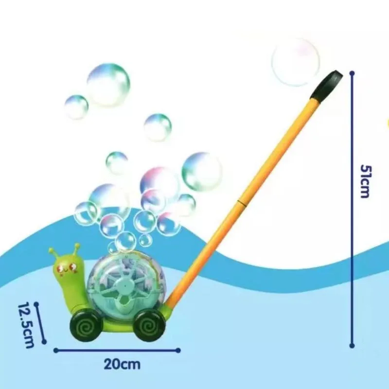 آلة فقاعة أوتوماتيكية الوالدين والطفل في الهواء الطلق فقاعة تهب اللعب الكهربائية فقاعة الحلزون عربة الإبداعية متعة لطيف الحلزون