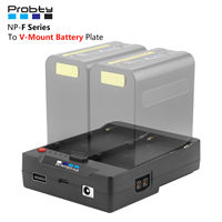 Probty NP-F970 F750 F550 Battery To V-Lock V-Mount Buckle Bracket Adapter Converter for Sony Anton Bauer Monitor