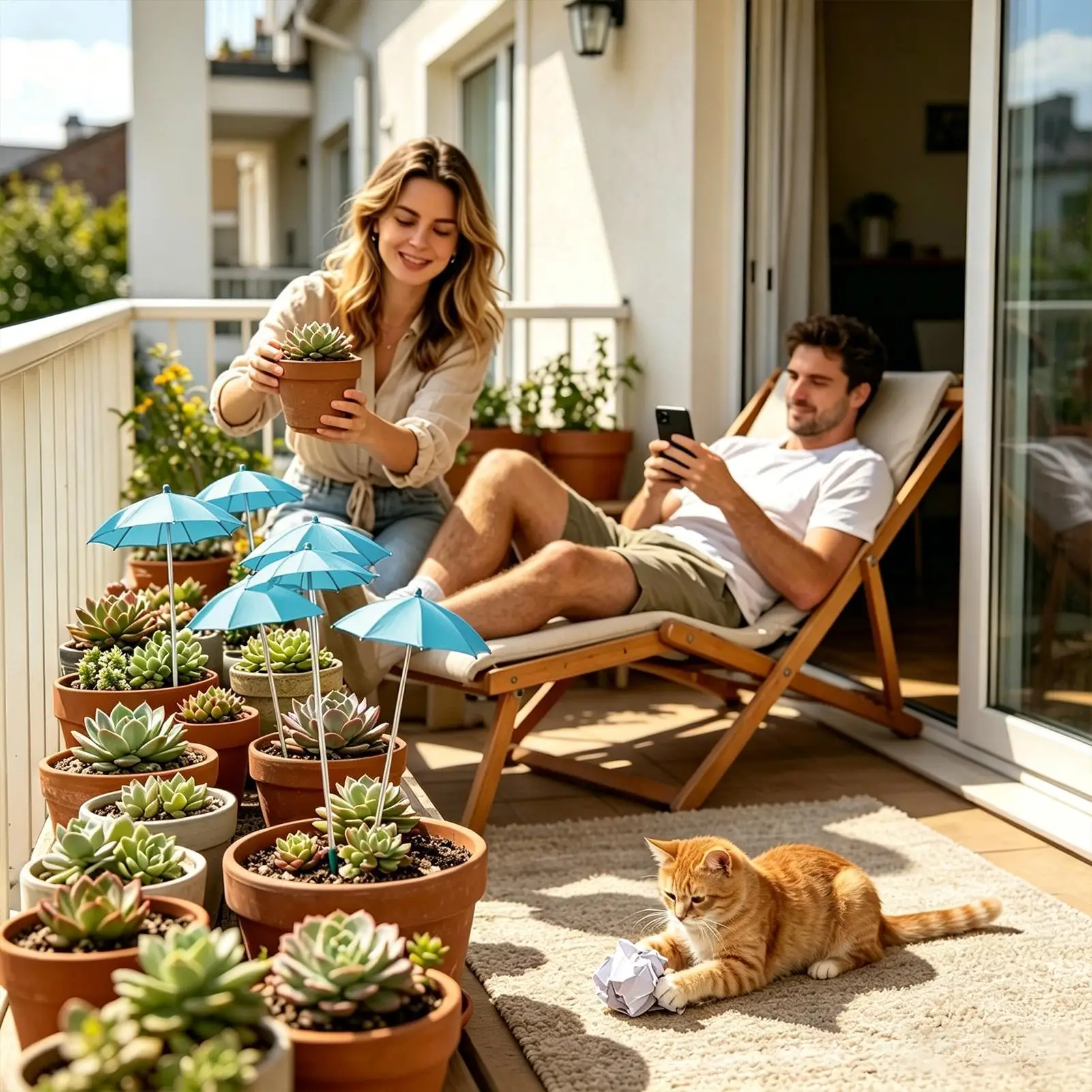 Pflanzenschirme, 3-teilig, einziehbare Sonnen- und Regenschirme für Pflanzen im Freien, für Garten, Balkon, Setzlinge, Blumenbeete