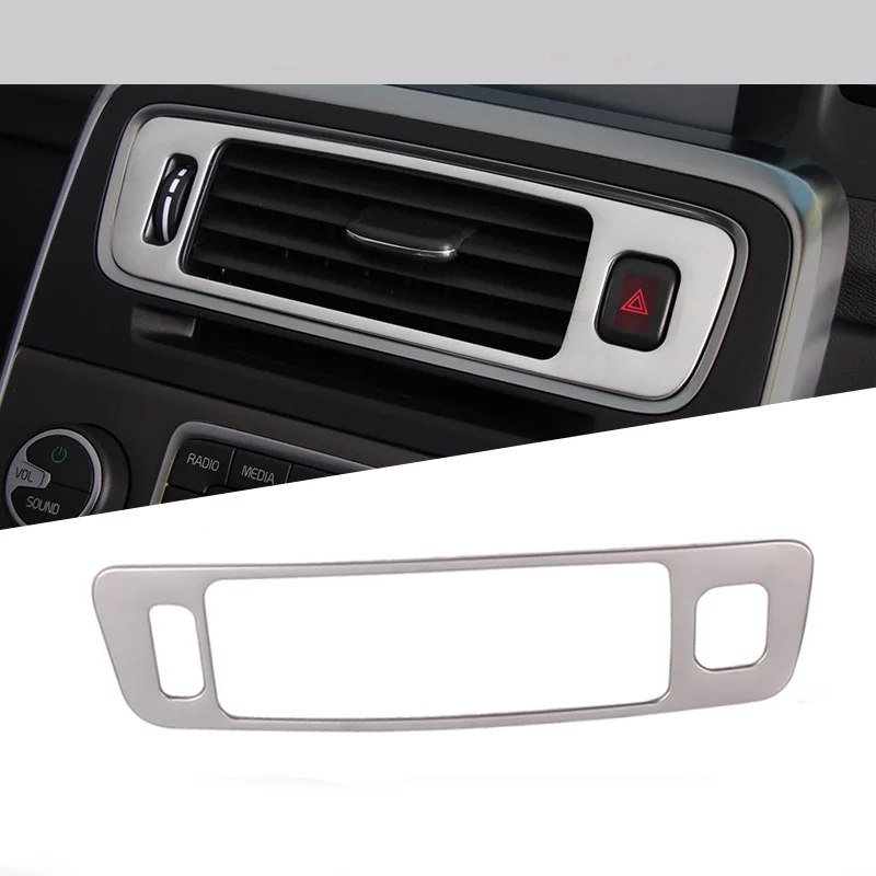 Car Styling for Volvo s60 v60 2012-2017 Left drive central control air outlet decoration stickers auto parts car Accessories