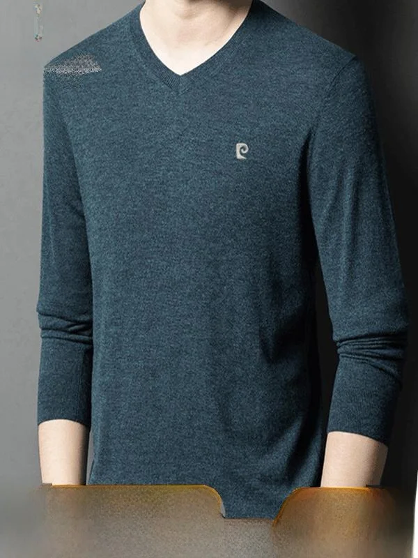 

Pierre Cardin Luxury Men's Camere Sweater Long Sve V-Ne Knitted Wool Underwear Top for Autumn Winter Mid-Aged Faion ...