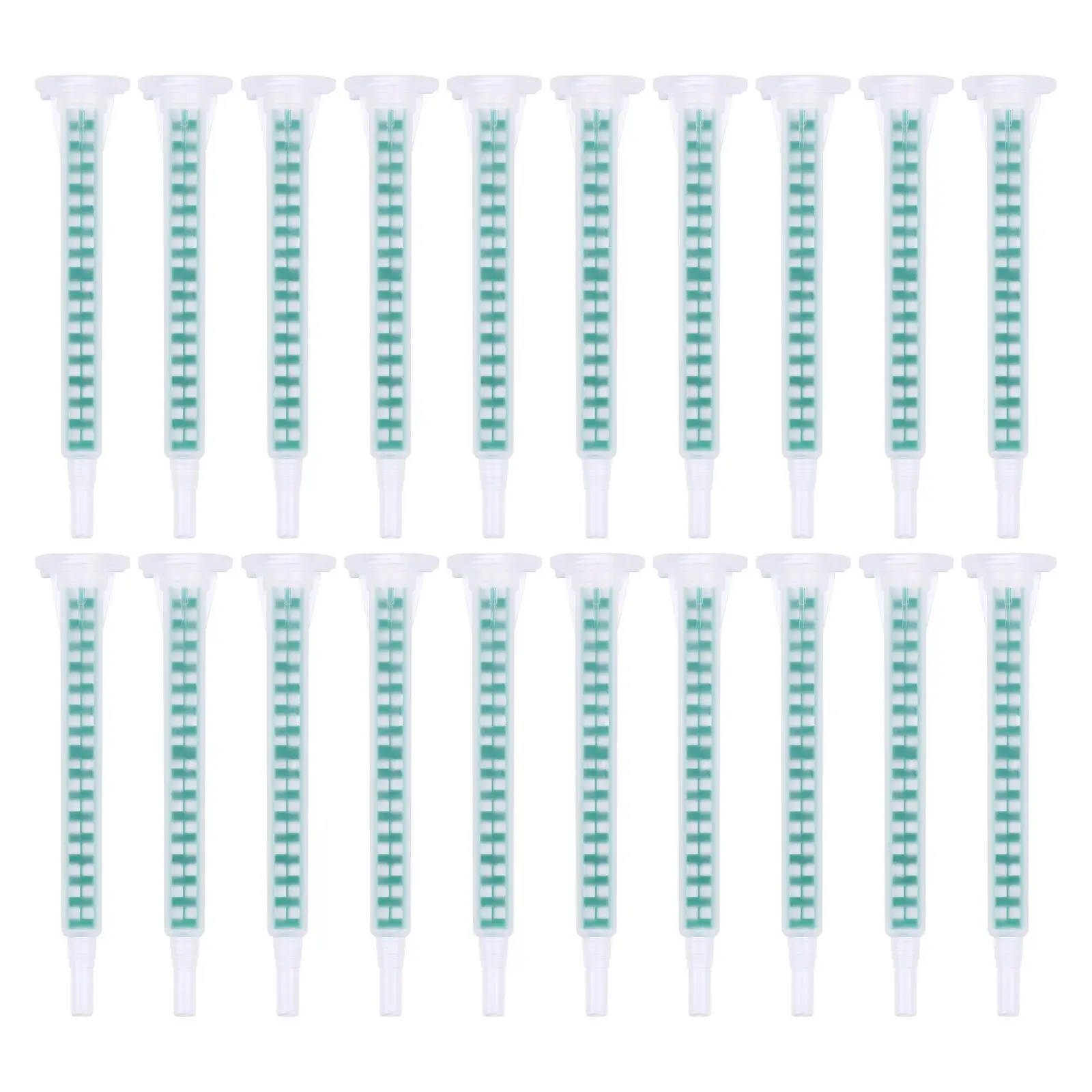 

50pcs Square Mixing Tube Set Epoxy Nozzle AB Glue Applicator Dispensing Grout Mixer Tool Adhesive Resin Mixer Tube