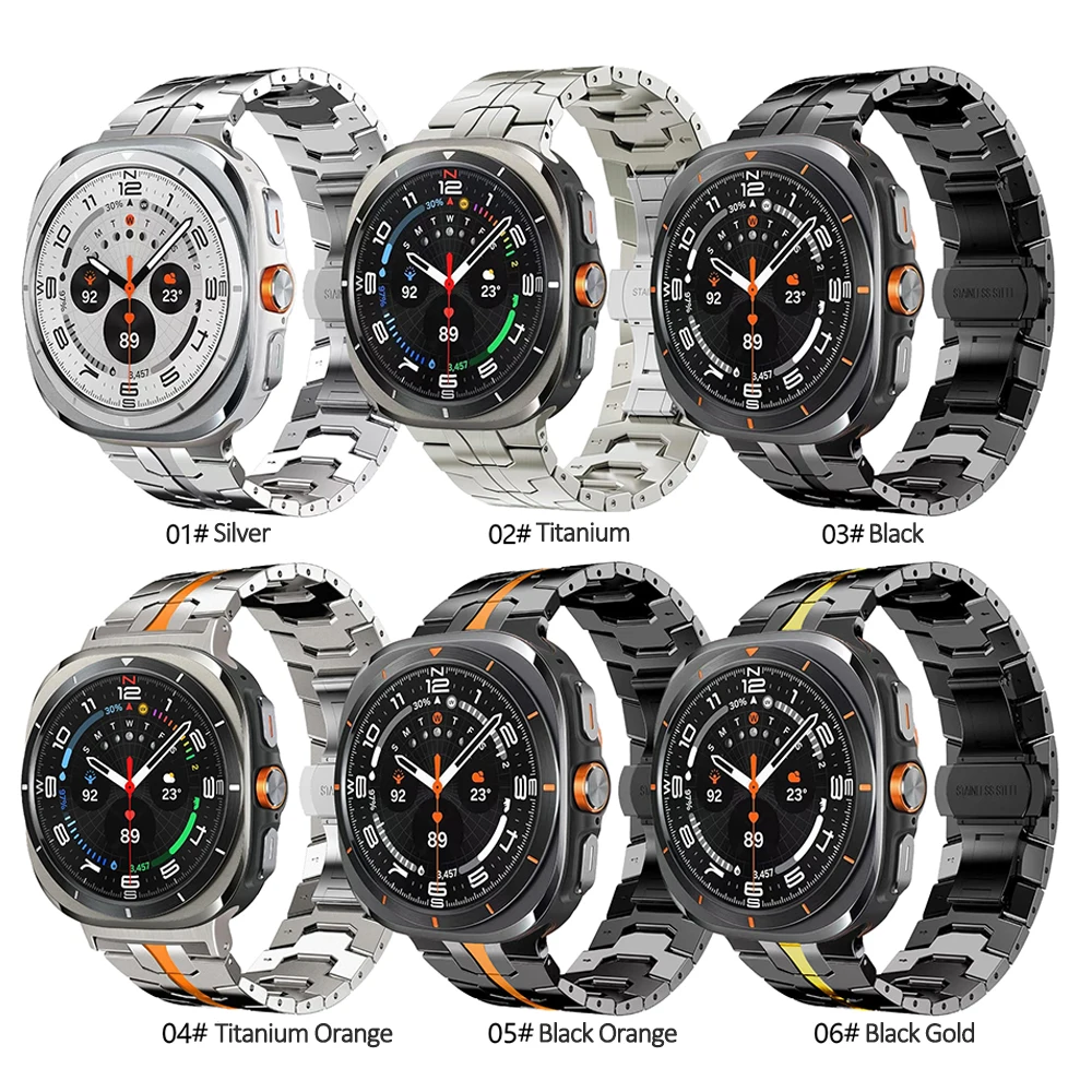 Samsung Galaxy Watch Ultra 2025 メンズ用チタンバンド、高級メタルストラップ、Samsung Galaxy Ultra 7、Galaxy Ultra 47MM対応