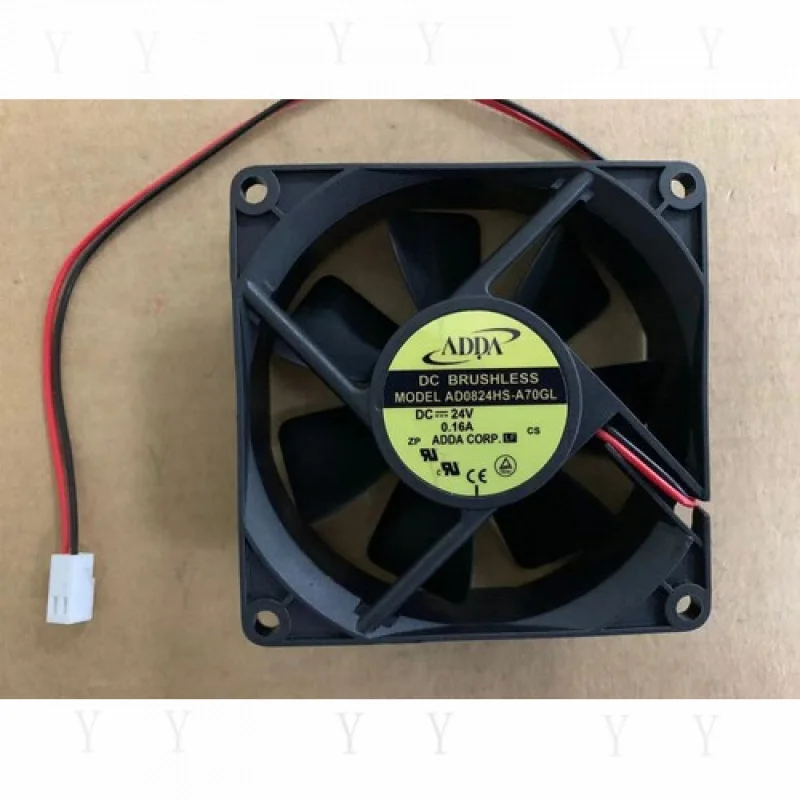 

Вентилятор охлаждения инвертора Y+ 1 шт. для ADDA AD0824HS-A70GL DC24V 0.16A 8CM 8025, 2-контактный