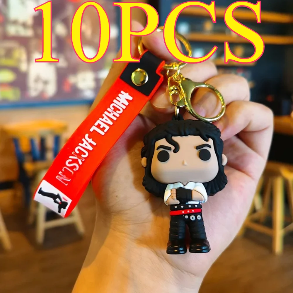 1 PCS or 10 PCS For 4 Styles of Michael Jackson Keychain Music