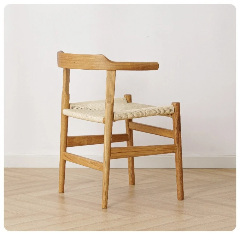 

Nordic solid wood home dining chair living room modern simple single backrest chair office chair restaurant casual negotiation