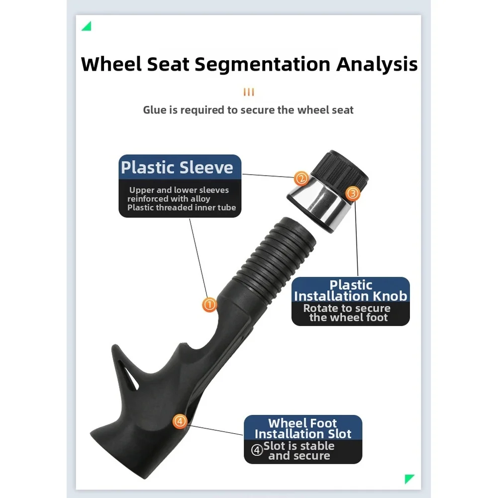 

Трубка-держатель для катушки рыболовной удочки DIY: надежное крепление на резьбе, пластик и сплав, доступны различные размеры