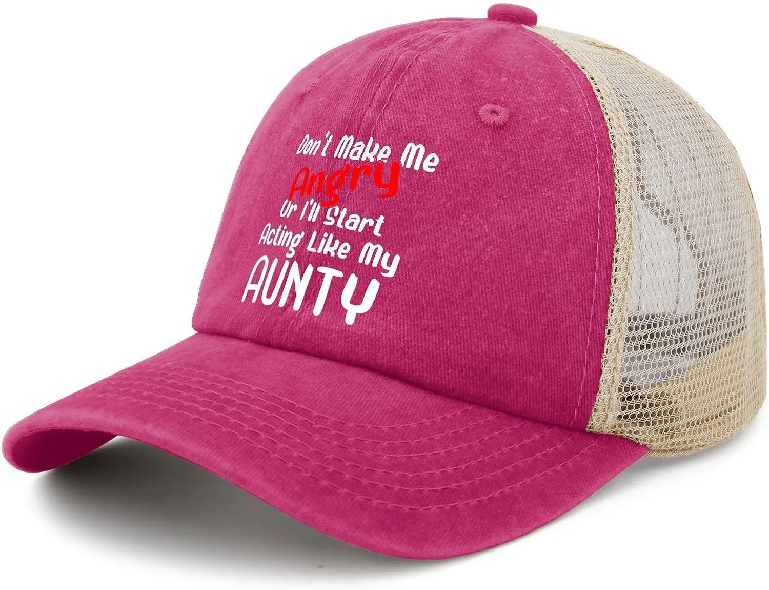 Don't Make Me Angry Or I'll Start Acting Like My Aunty Aunt Hat Мужские модные кепки для женщин Шариковые кепки Простые крутые