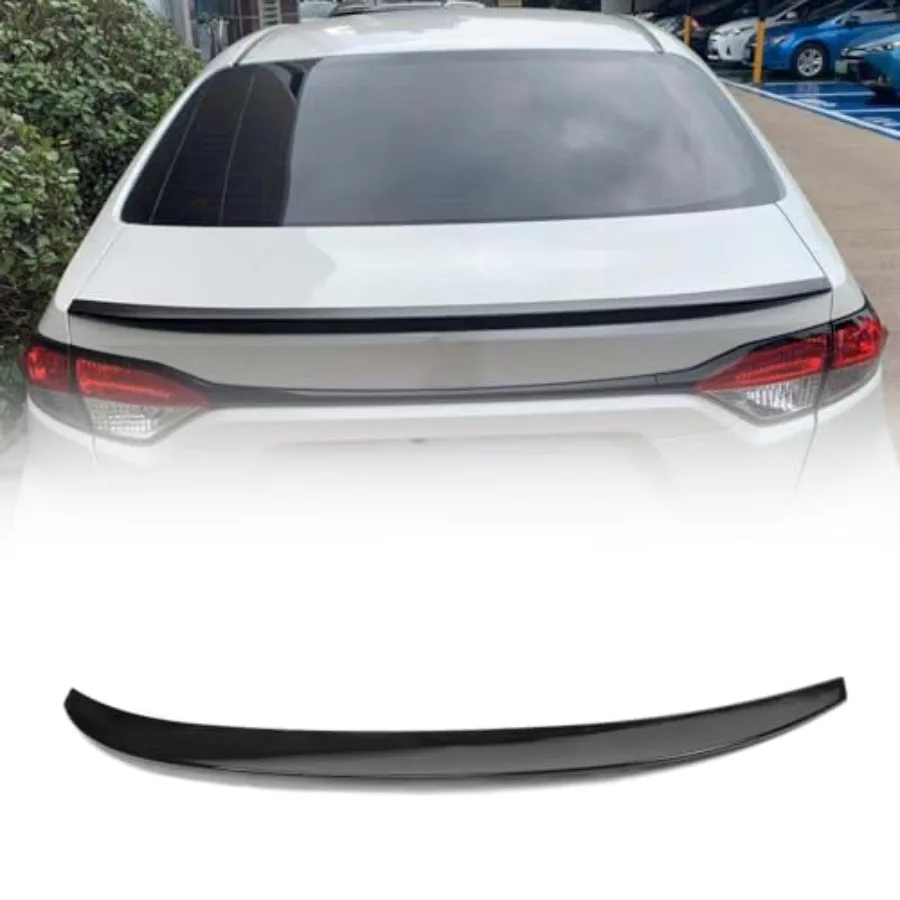 

Trunk Spoiler Compatible with 2020-2025 Corolla Sedan ABS Plastic Painted Gloss Black IKON Style Rear Trunk Tail Lid Racing Sp
