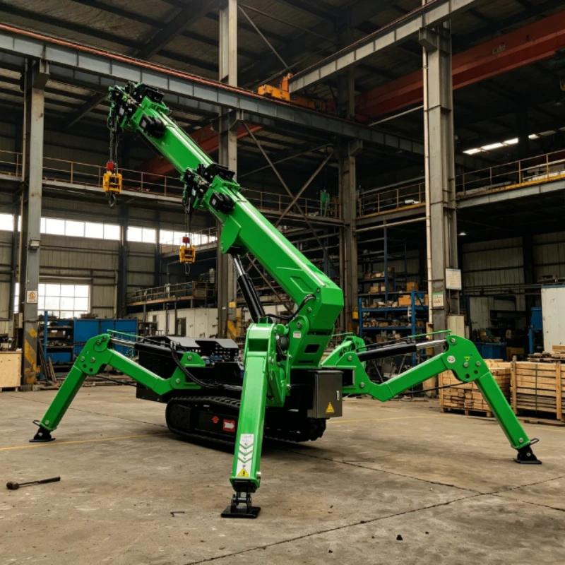 Customized 1Ton Dual-purpose Spider Crane Heavy Mobile Crawler Spider Crane  Remote Control Mini Spider Crane