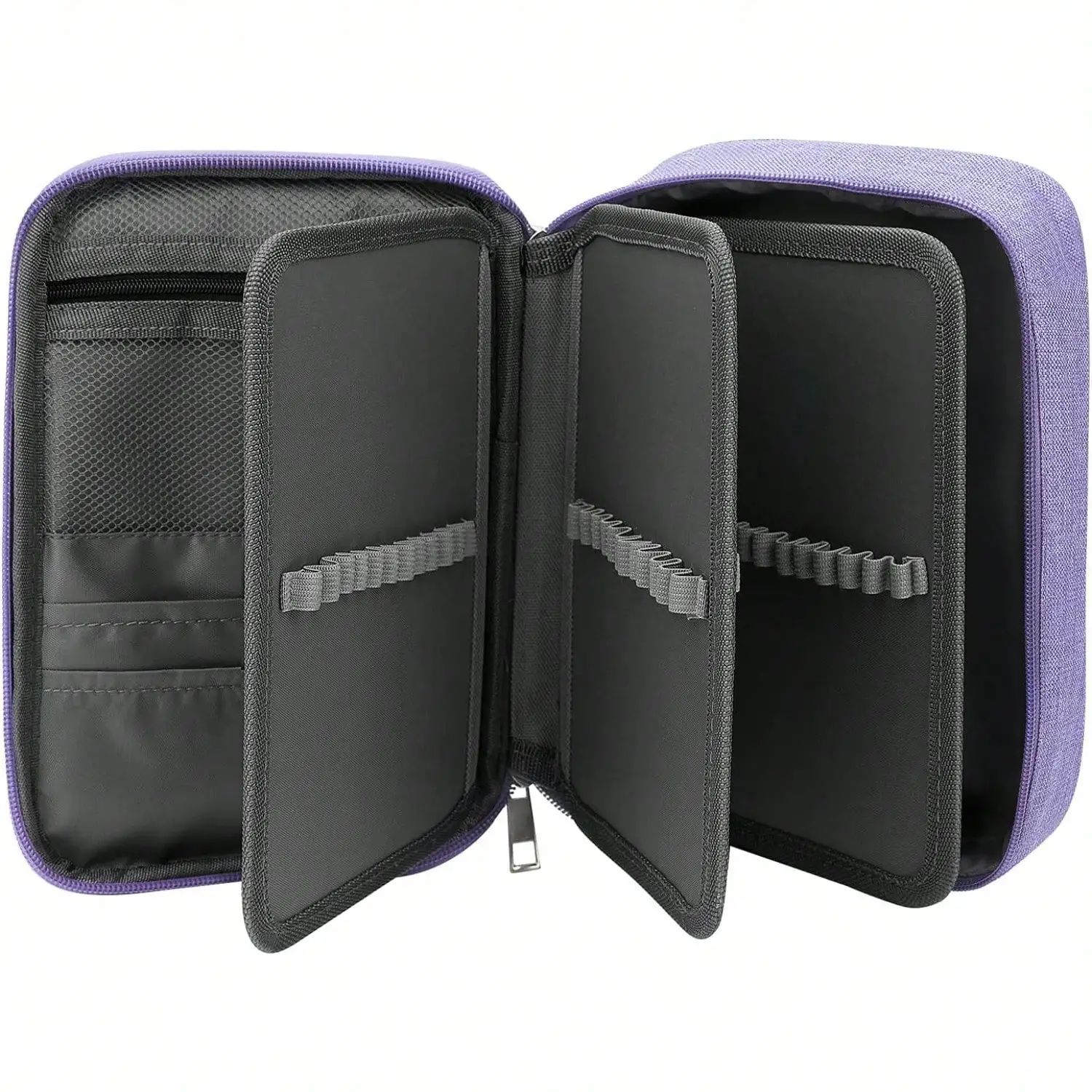 

Large Capacity Pencil Case, Colored Pencil Pouch Bag Portable Pencil Holder Stationery Organizer With Compartments, Black