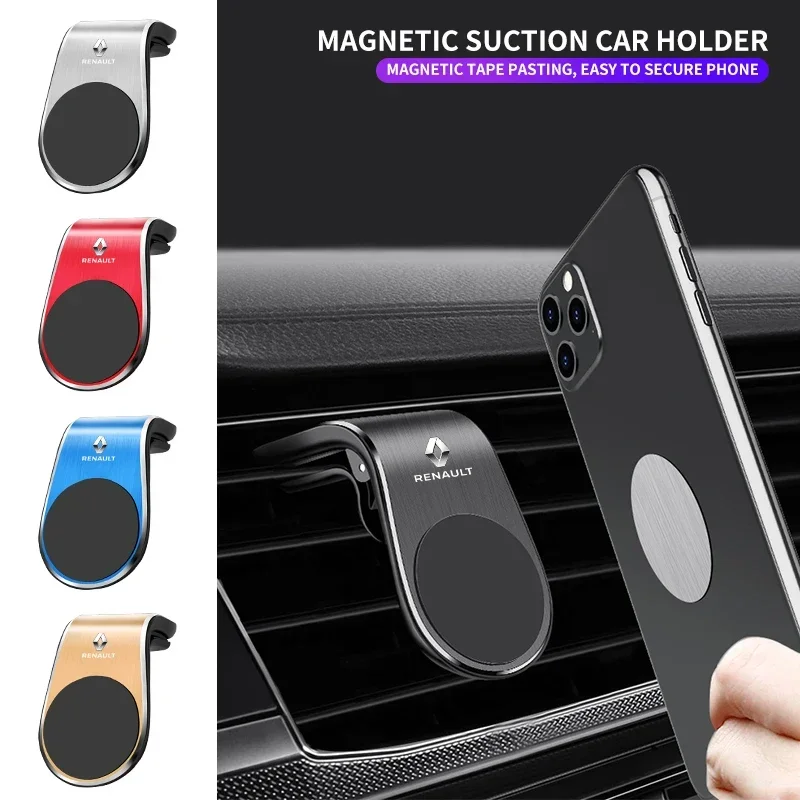 

Magnetic Car Phone Holder Air Vent Clip Mount Rotation Cellphone GPS Support For Renault Clio Laguna 2 Megane 2 3 Duster RS