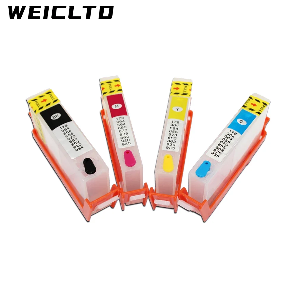 HP655 HP655XL 655 655XL 4C Refill Ink Cartridge for HP Deskjet Ink Advantage 3525 4615 4620 4625 5525 6526 Printer with Chip