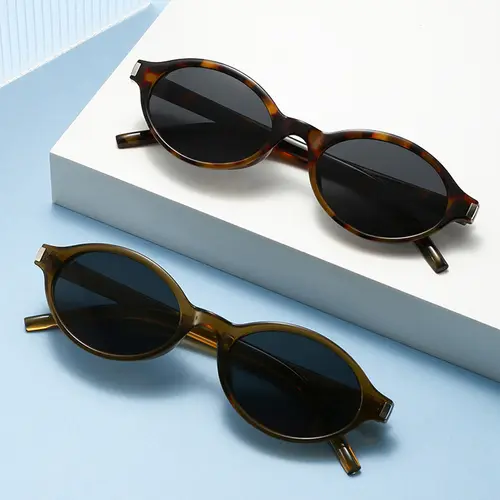 JNPCXI New Fashion Small Oval Sunglasses Women Shades UV400 Retro Punk Men Red Sun Glasses - Image 5