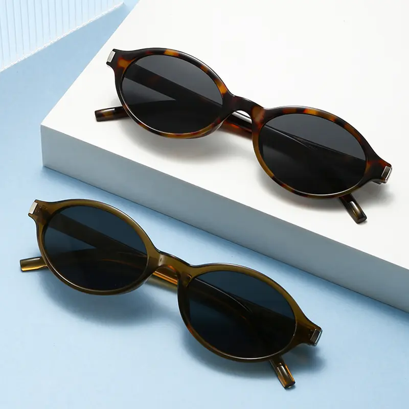 JNPCXI New Fashion Small Oval Sunglasses Women Shades UV400 Retro Punk Men Red Sun Glasses - Image 5