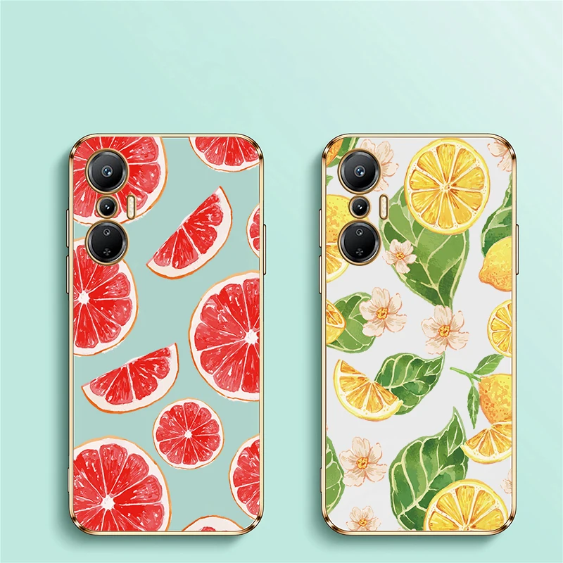 حافظة لهاتف انفينيكس تكنو بوفا 3 4 برو 5G 5 6 Pro Neo 2 Pop 8 5 LTE 6 غطاء مقاوم للصدمات بنمط الفاكهة والبرتقال #2