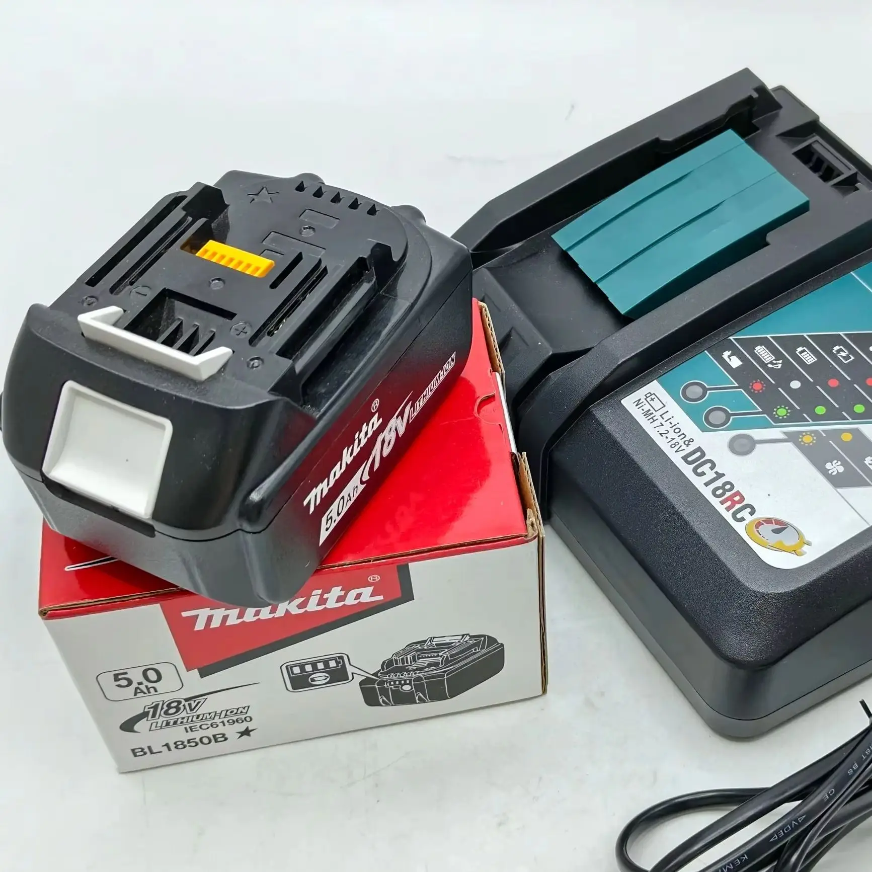 

Сменная литиевая батарея Makita 18V BL1830B BL1850B BL1850 BL1840 BL1860 BL1815 Оригинальная батарея Makita 5000 мАч