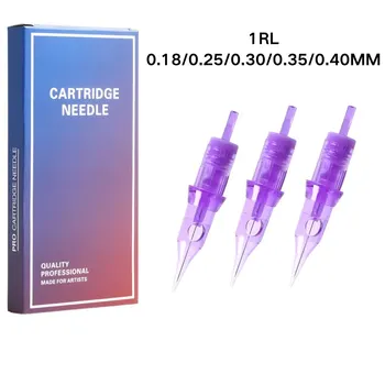 10Pcs 1RL 0.18/0.25/0.30/0.35/0.4mm Tattoo Permanent Makeup Needles Cartridge Round Liner…