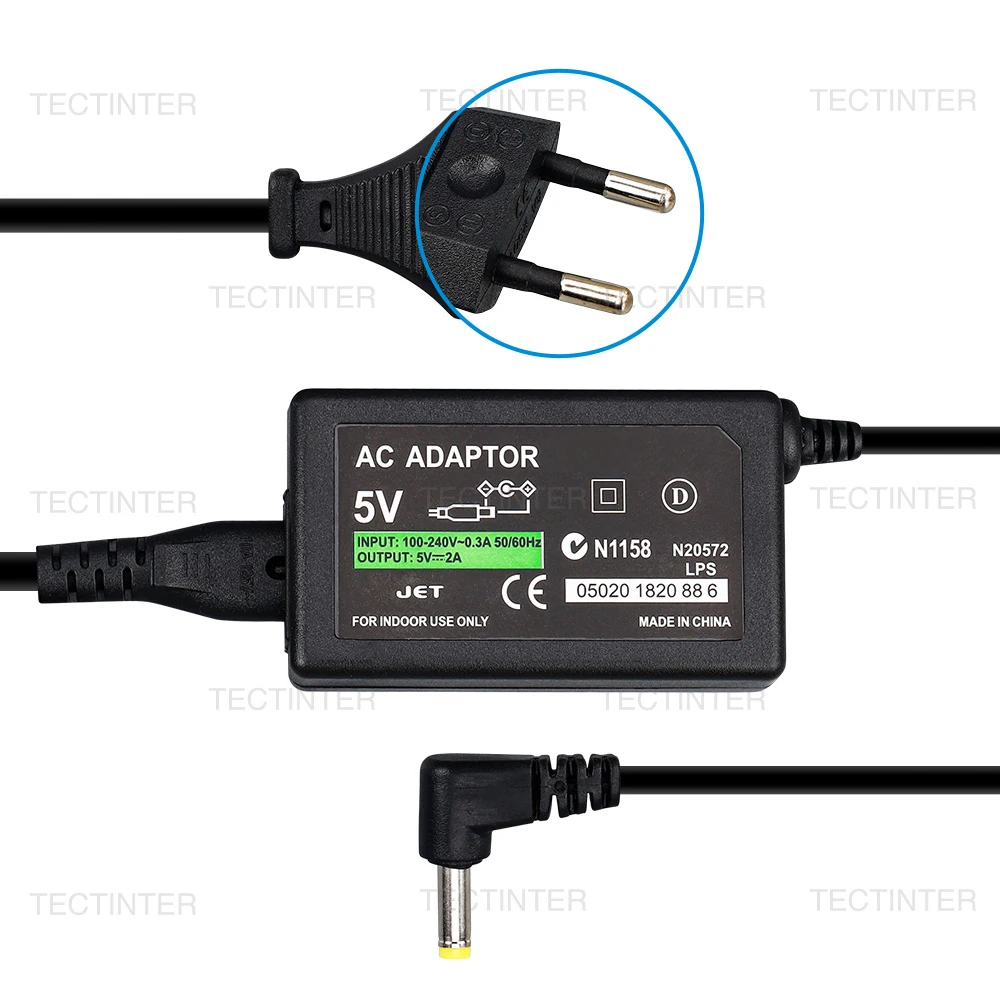 EU-US-Stecker AC-Adapter Wandladegerät für PSP, Netzteil-Kabel Kompatibel mit Sony PlayStation PSP 1000 2000 3000 Serie – Detail 3