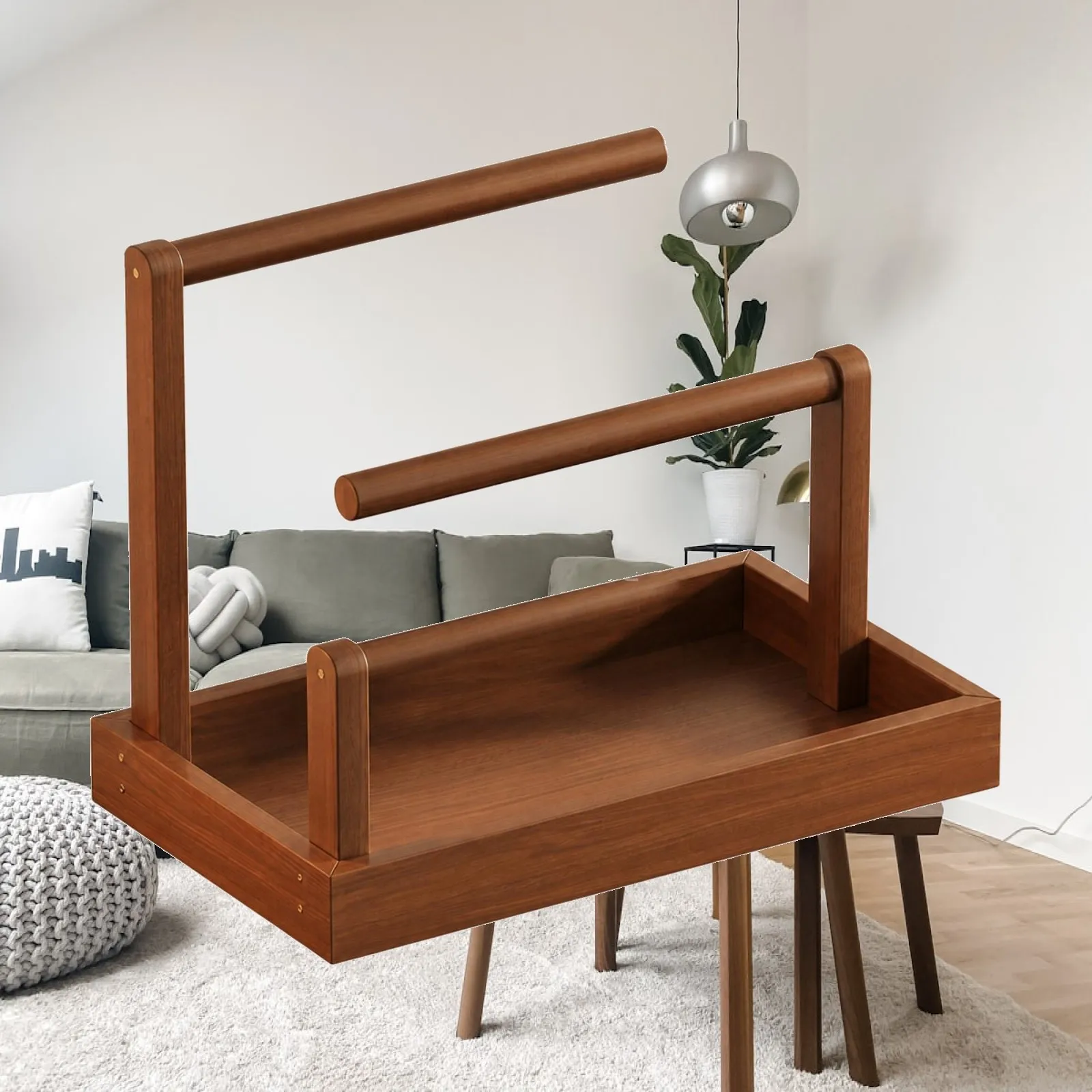 Desktop Jewelry Organizer Rack Tabletop Jewelry Organizer with Storage Tray Multi-Level Space-Saving for Vanity, Dressing Area