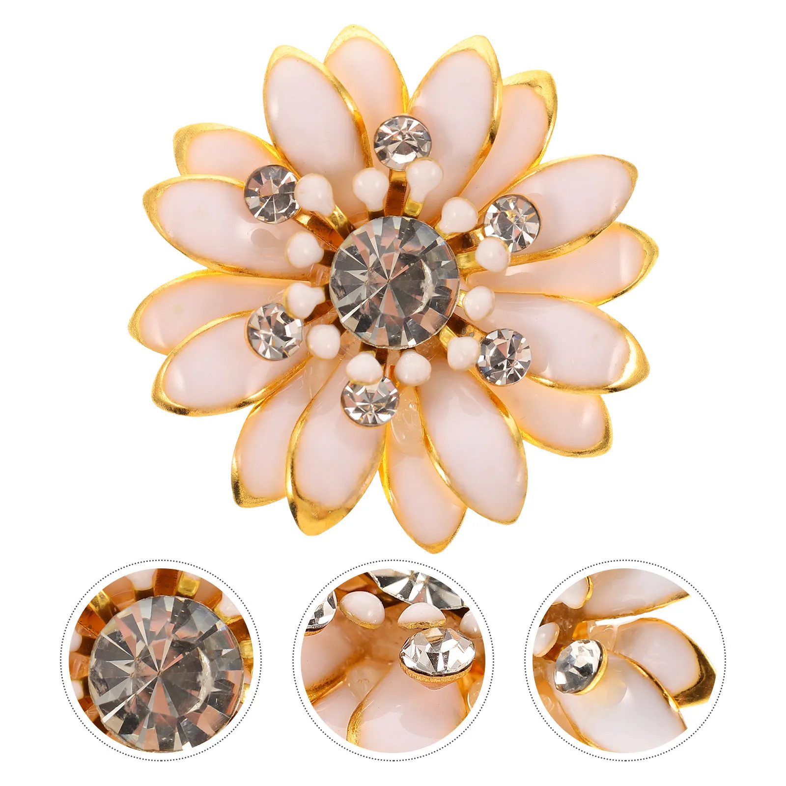 

6pcs 1 Bag Rhinestone Copper Dripping Oil Flower Decorations For Diy Earrings Hats Clothes Shoes Handmade Craft Jewelry Making