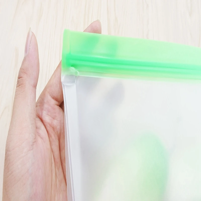 ถุงเก็บอาหารแบบนำกลับมาใช้ใหม่ได้ถุงถนอมอาหารถุงเก็บความเย็นปราศจากสาร BPA สำหรับเดินทาง