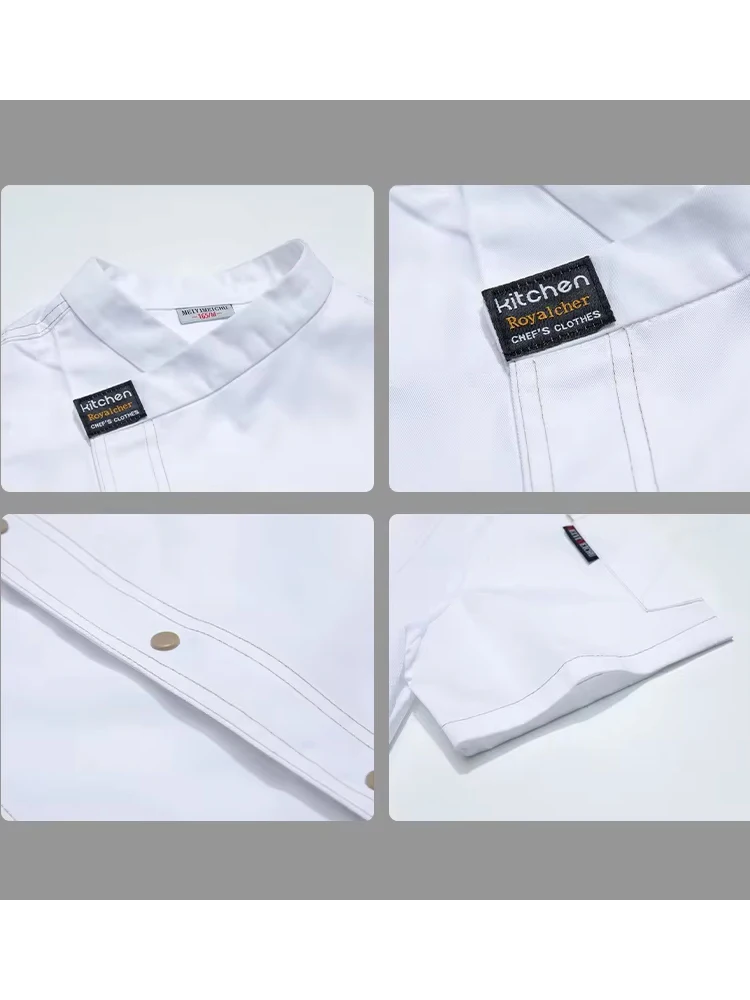 Chef Uniform Unisex Kok Werkkleding Hotel Keuken Werk Kostuum Uniformen Kok Shirt voor Mannelijke Chef's Jas Ober Overalls