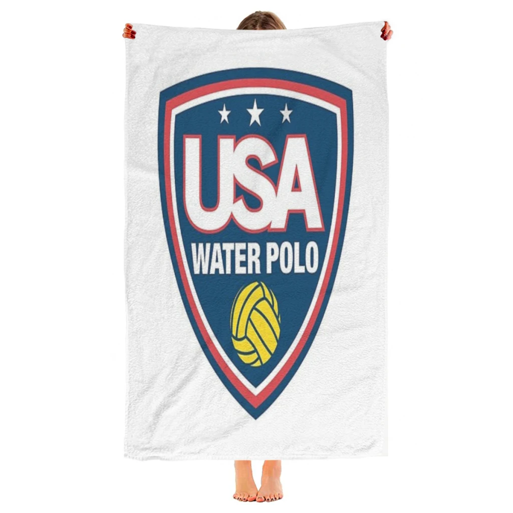 Microfiber Beach Towel USA Water Polo Print Quick Dry Sandless Beach Blanket Soft Comfortable for Men Women Camping Pool Towel