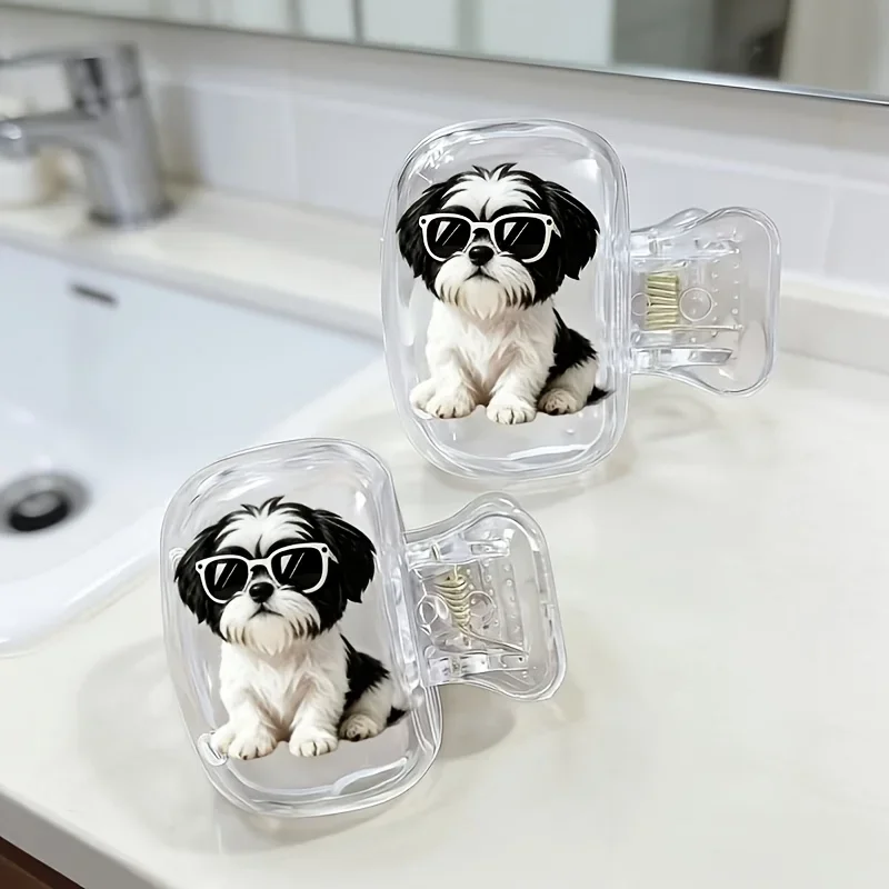 2pcs Shih Tzu Toothbrush Head Protectors Toothbrush Travel Case Ideal for Bathroom Use Prevent Dirt Necessities Gift for Girls