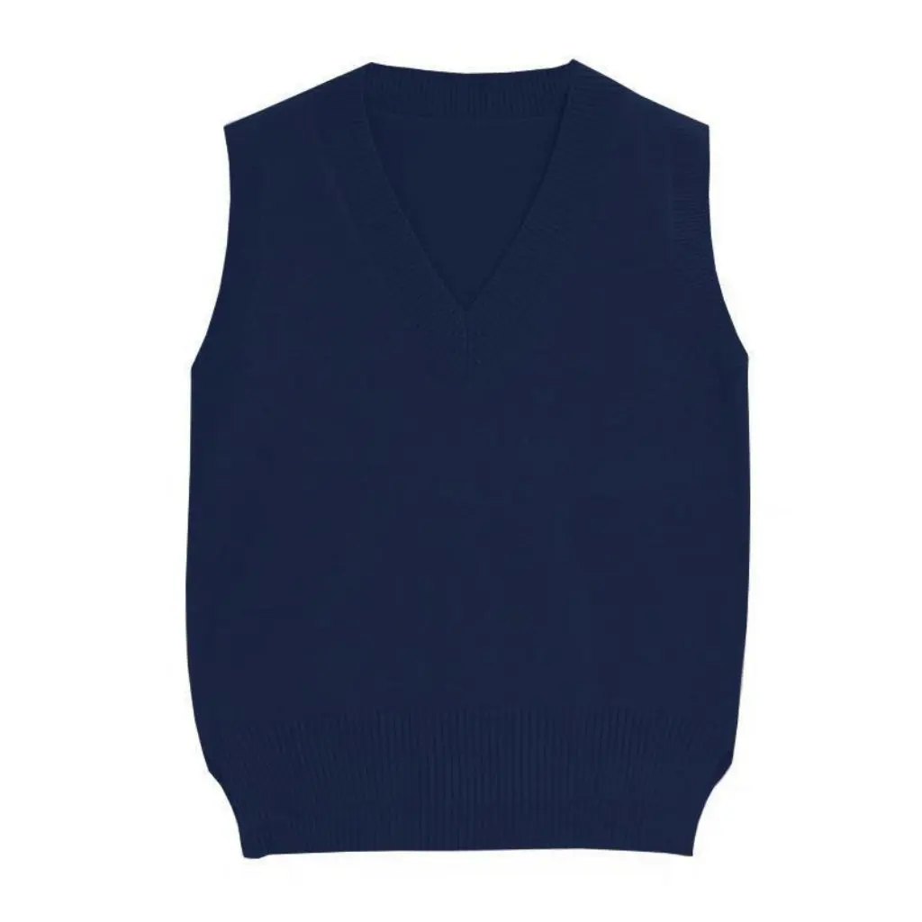 

Spring Autumn Loose Versatile Lazy Style Overhead V-Neck Sleeveless Knitted Vest Tank Top For Students Women's Sweater