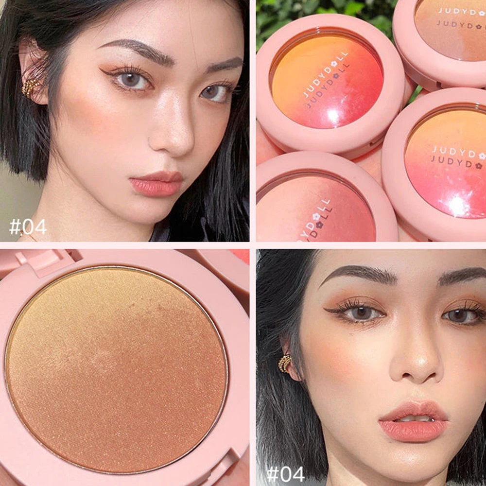 Judydoll Sunset Blush Gradient Blush Palette 3 Colors Natural Long-lasting Waterproof Blush